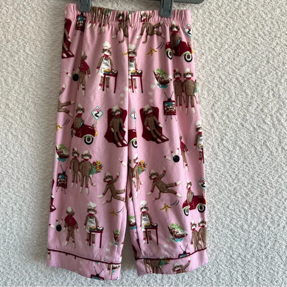 Nick‎ & Nora Kids Toddler Silly Sock Monkey Bowling Pajama Pants Size 2T